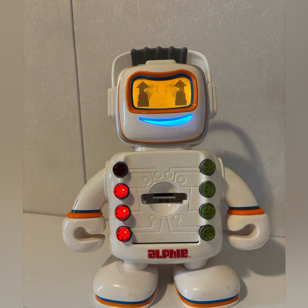 Interactive Alphie  Robot Toy - White and Orange - Picture 3 of 7